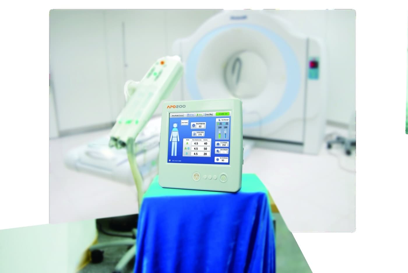 Console de l'injecteur de produit de contraste CT double seringue APOLLO RT APO200