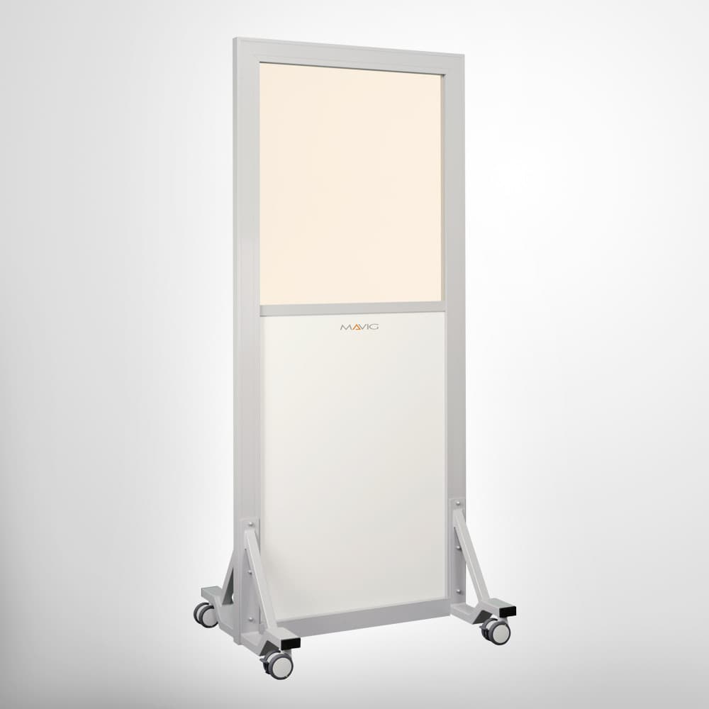 Paravent mobile à large vitrage plombé MAVIG WD504
