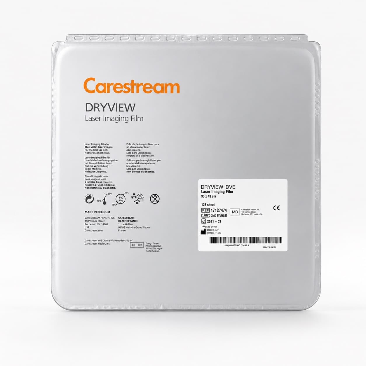 Film laser sec Carestream DRYVIEW DVE